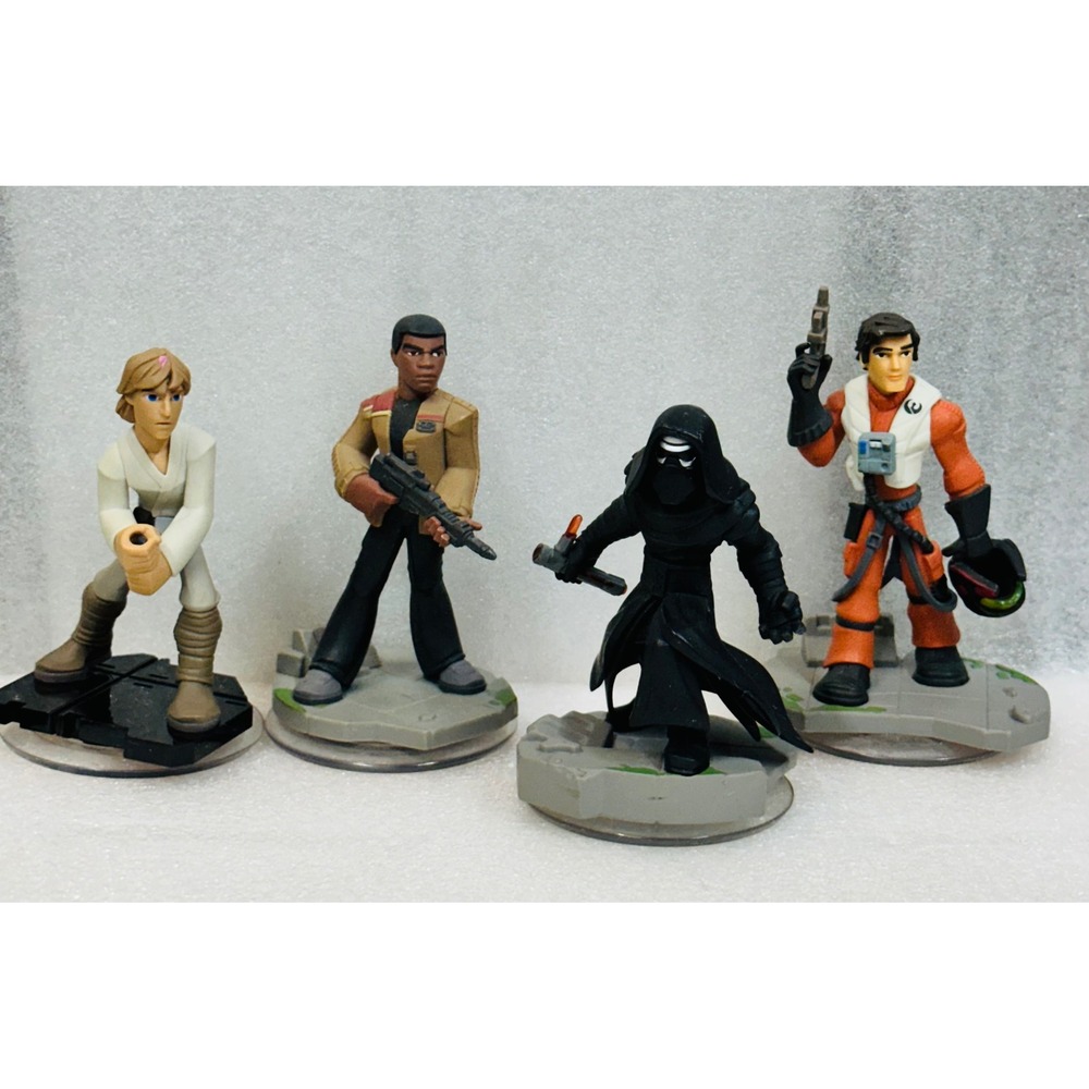 Disney Infinity Star Wars Figures Luke‎ Skywalker Finn Kylo Ren Poe Dameron Lot